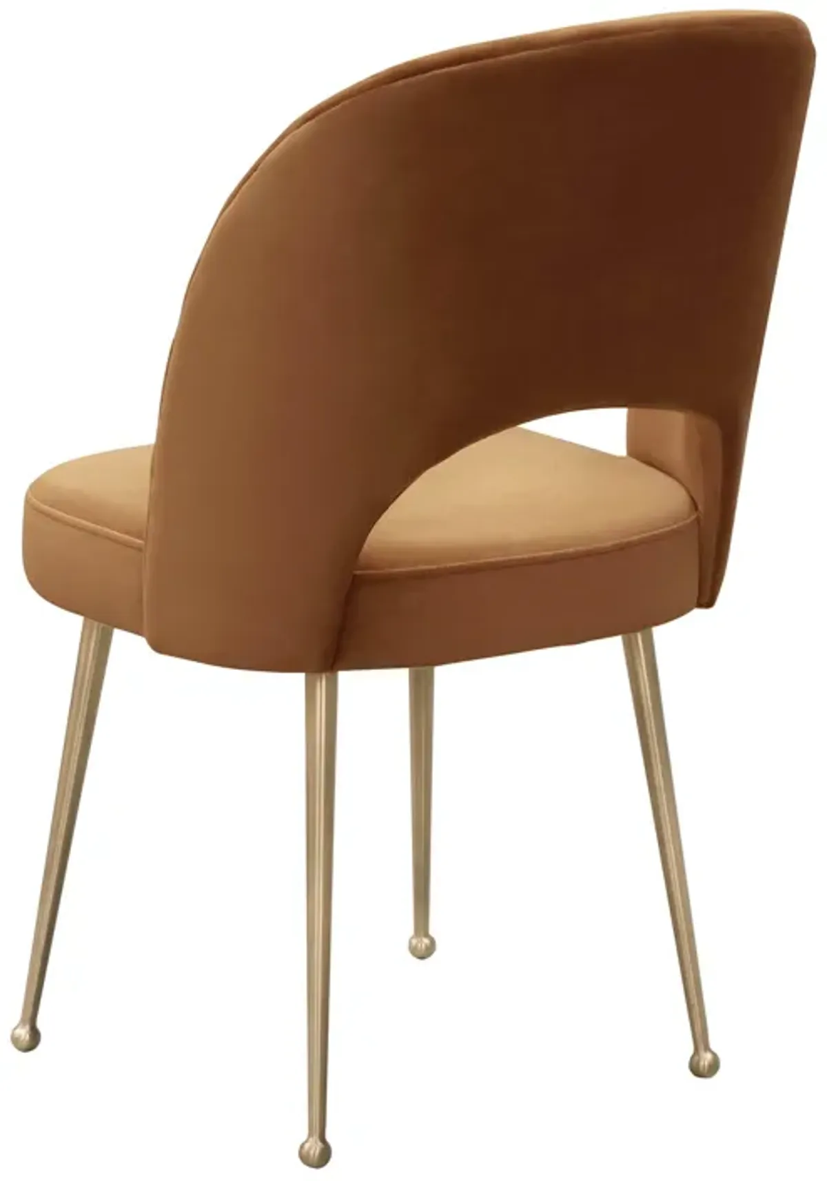 Swell Cognac Velvet Chair