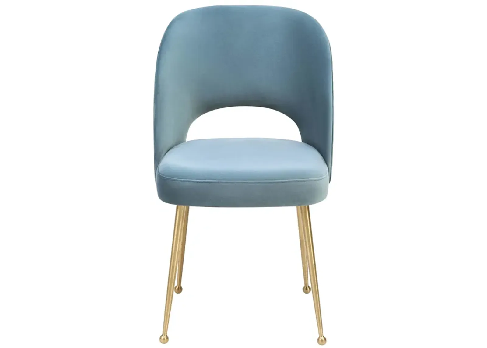 Swell Sea Blue Velvet Chair