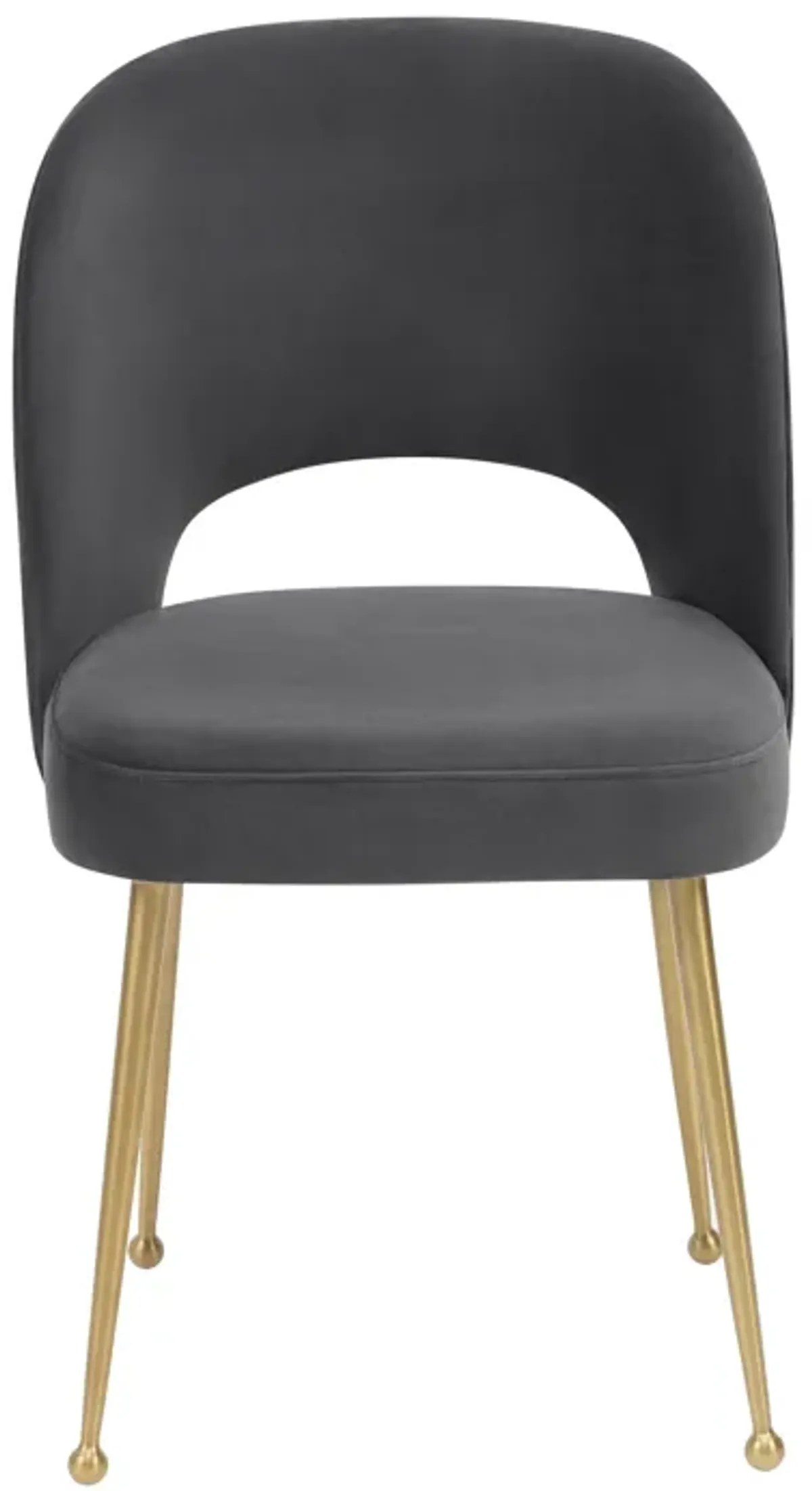 Swell Dark Grey Velvet Chair