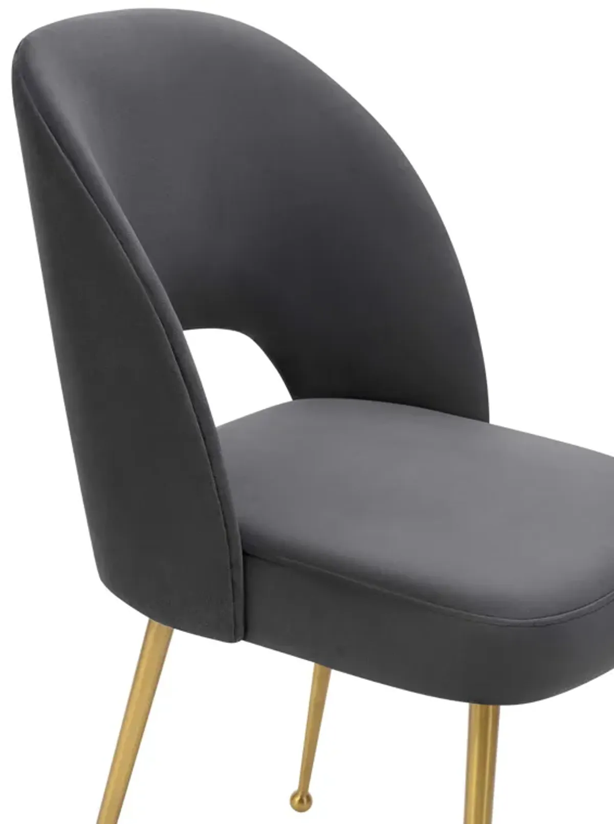 Swell Dark Grey Velvet Chair