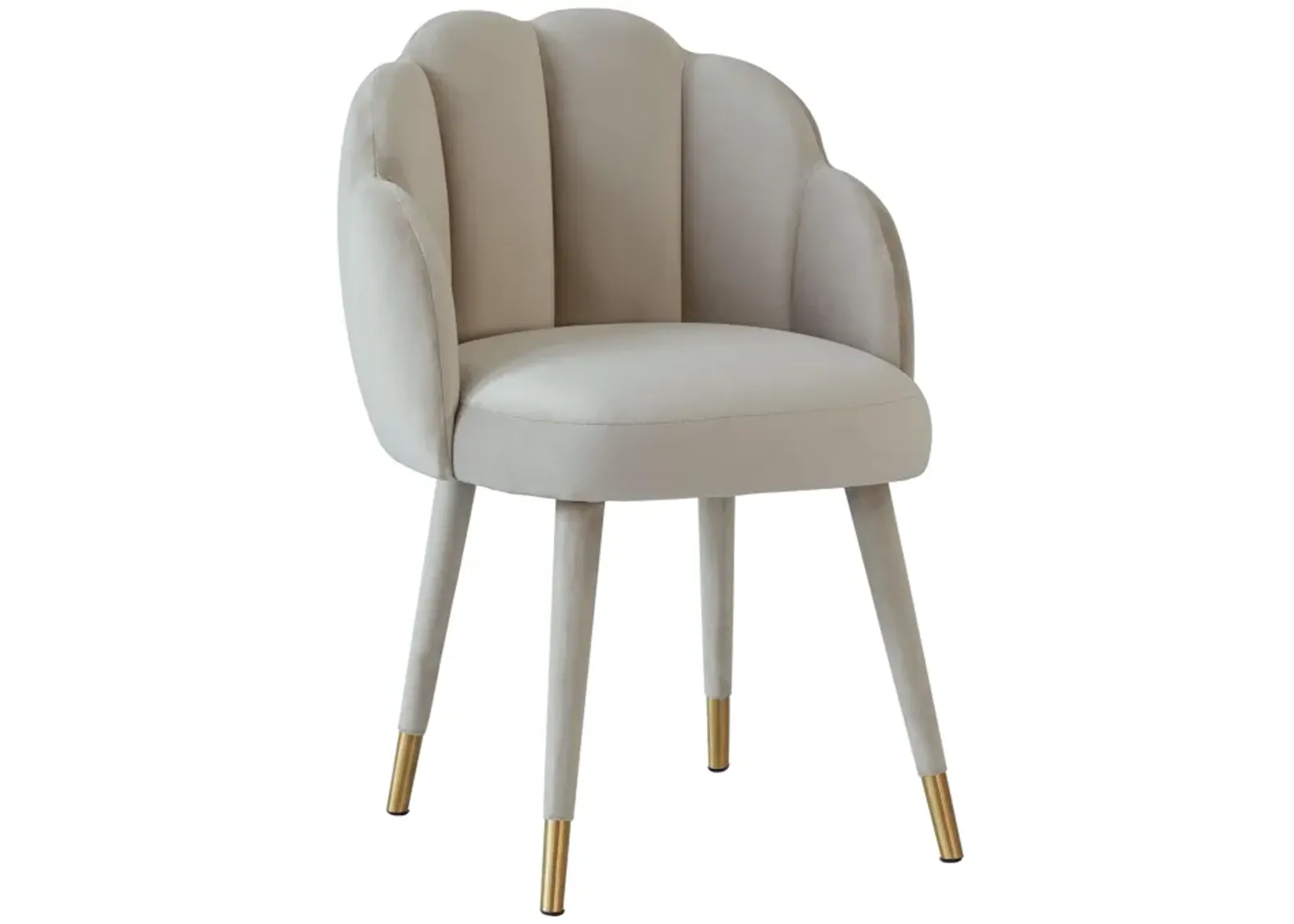 Gardenia Light Grey Velvet Dining Chair