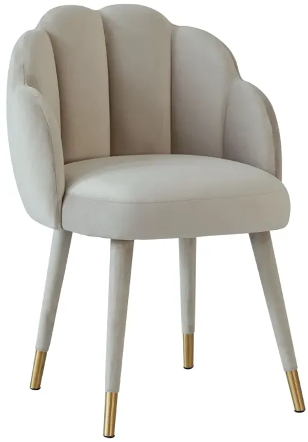 Gardenia Light Grey Velvet Dining Chair