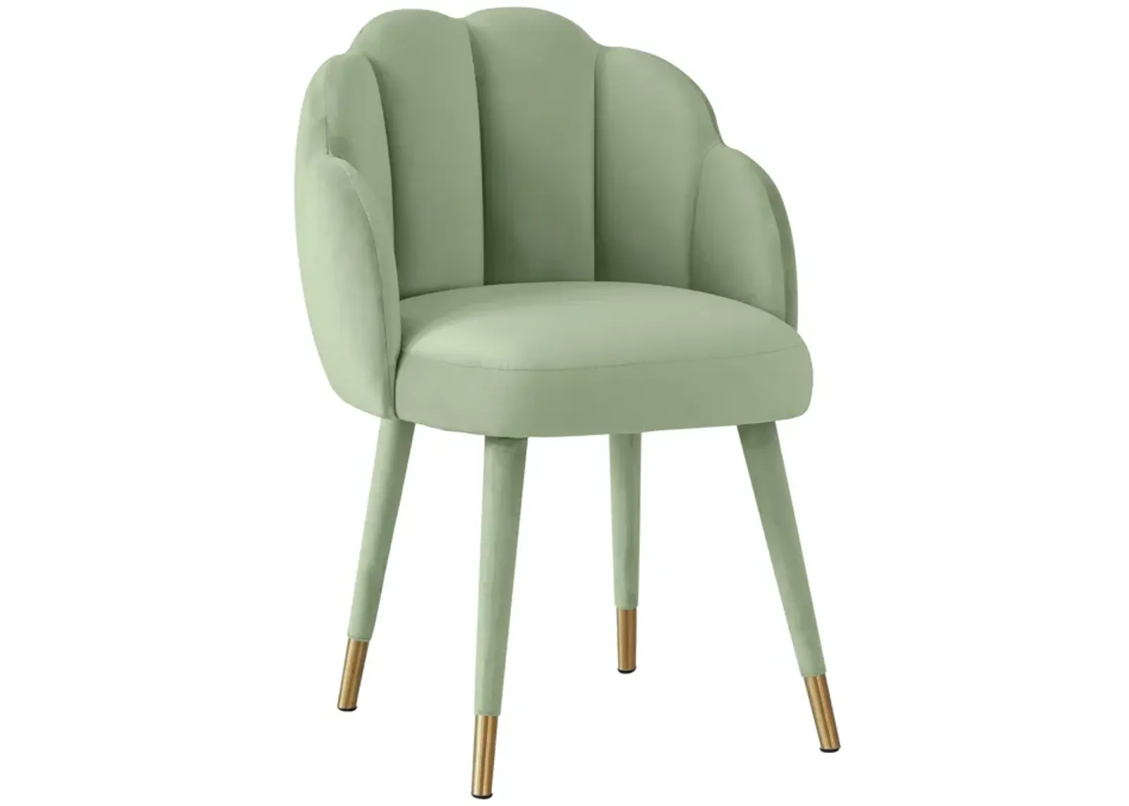 Gardenia Moss Green Velvet Dining Chair