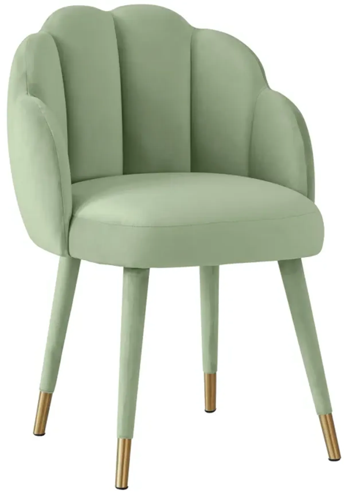 Gardenia Moss Green Velvet Dining Chair