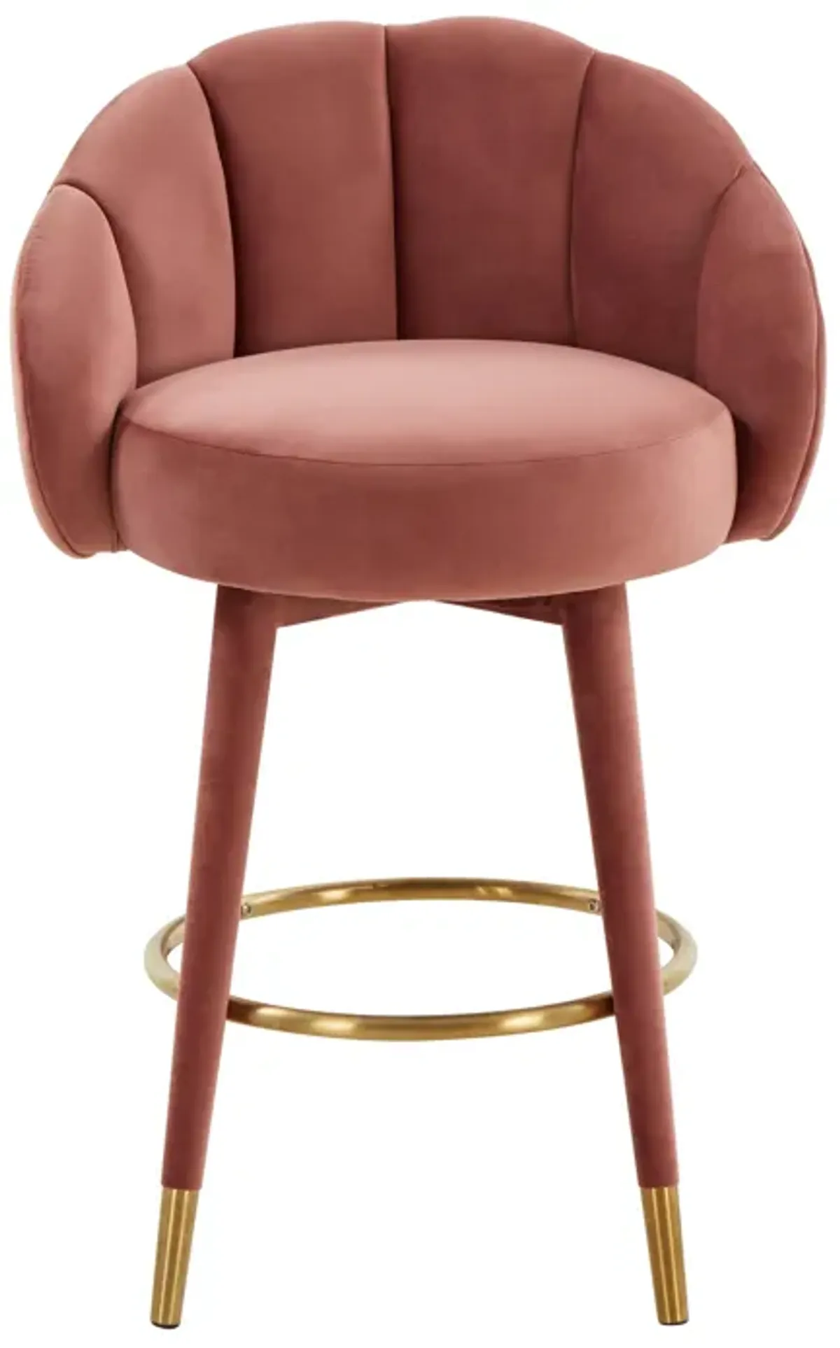 Myla Salmon Swivel Counter Stool