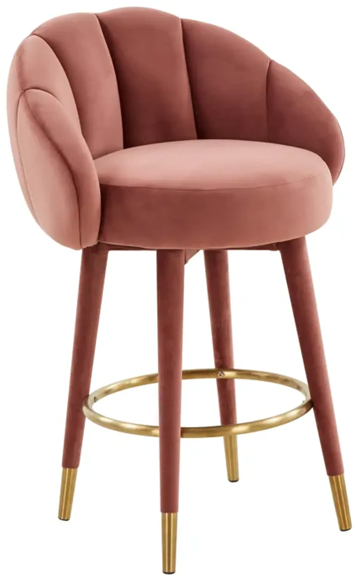 Myla Salmon Swivel Counter Stool