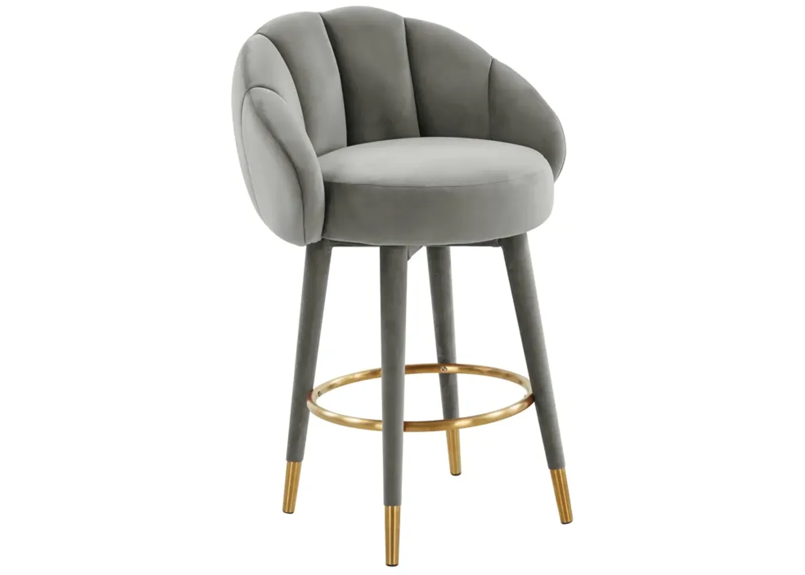 Myla Light Grey Swivel Counter Stool