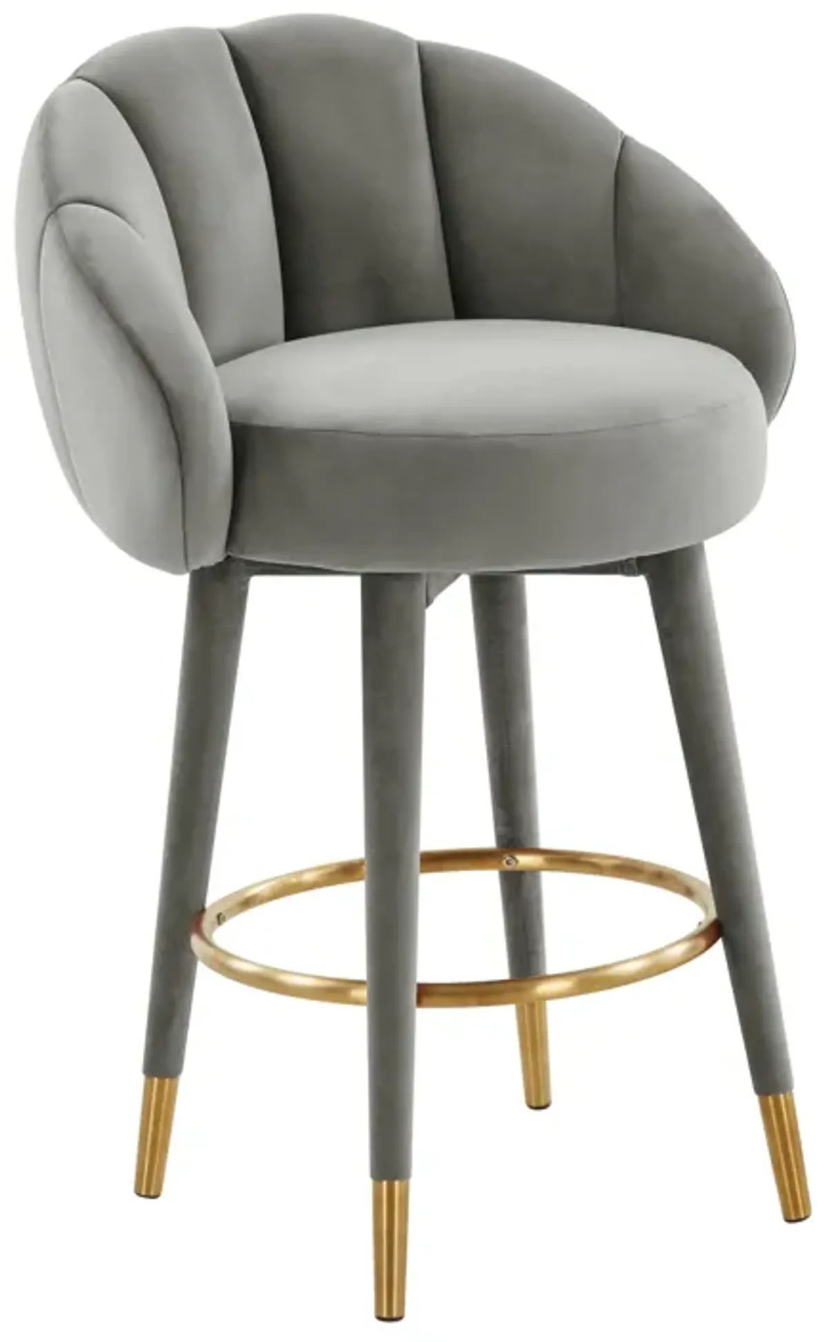 Myla Light Grey Swivel Counter Stool