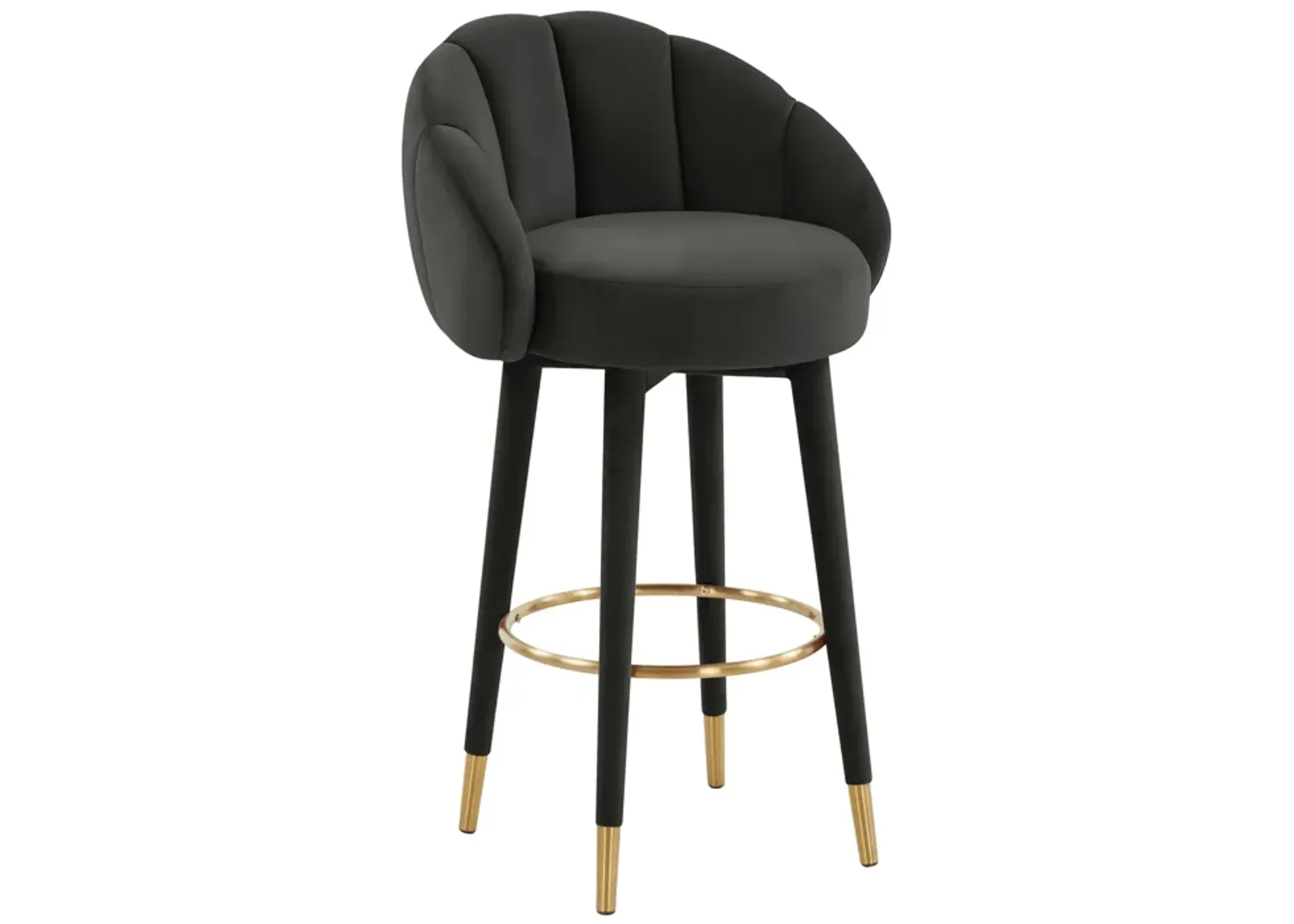 Myla Black Swivel Bar Stool