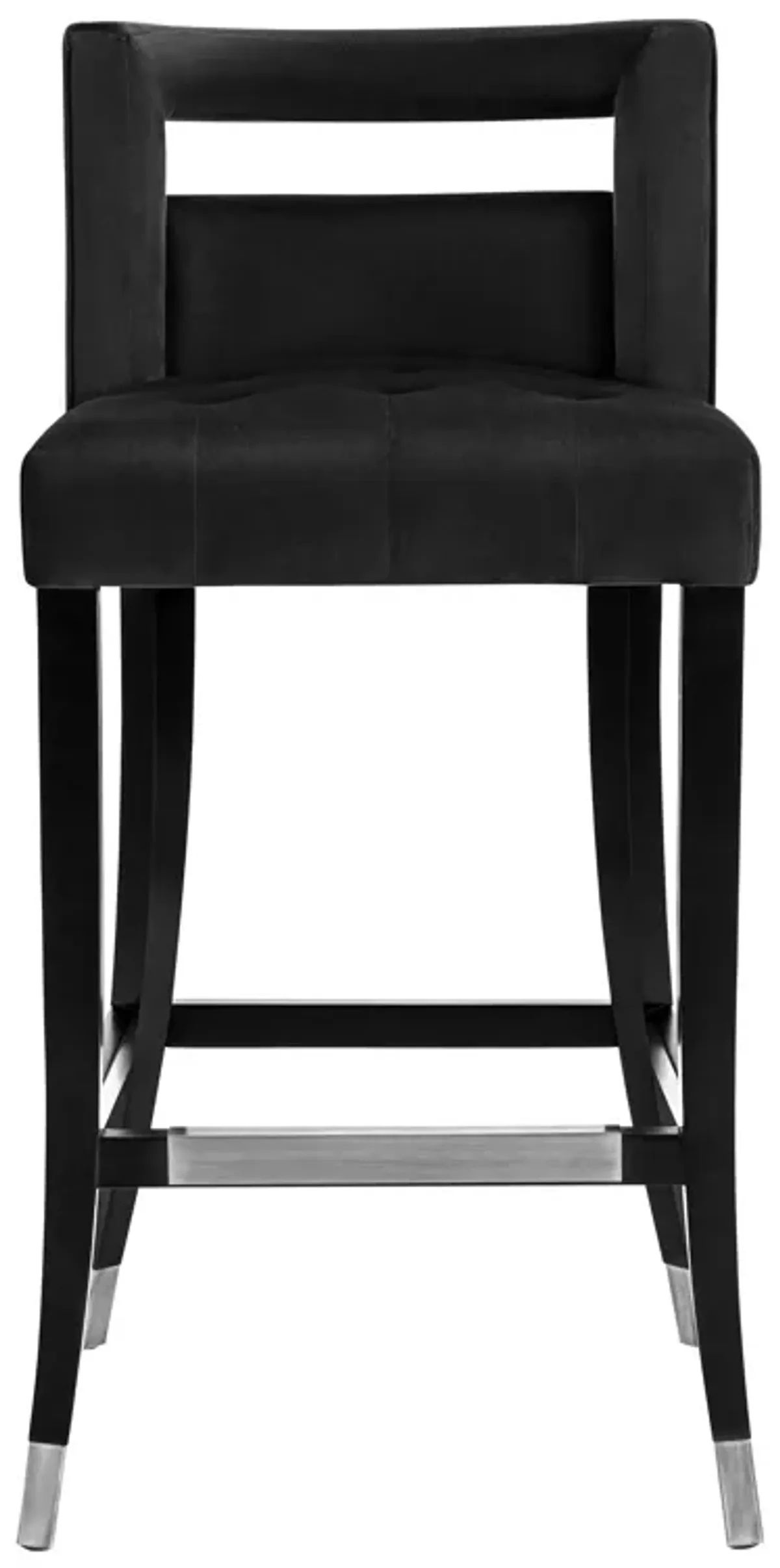 Hart Black Velvet Bar Stool