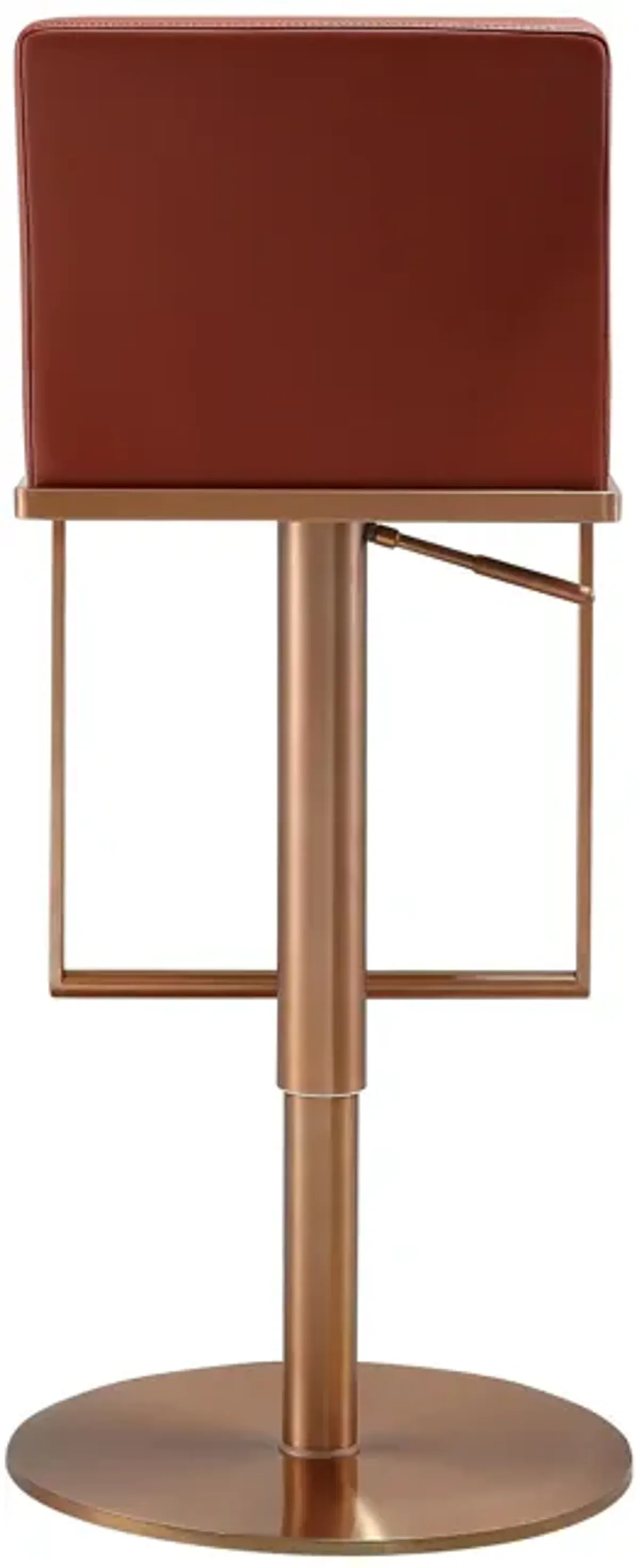 Sentinel Saddle Brown and Rose Gold Adjustable Stool