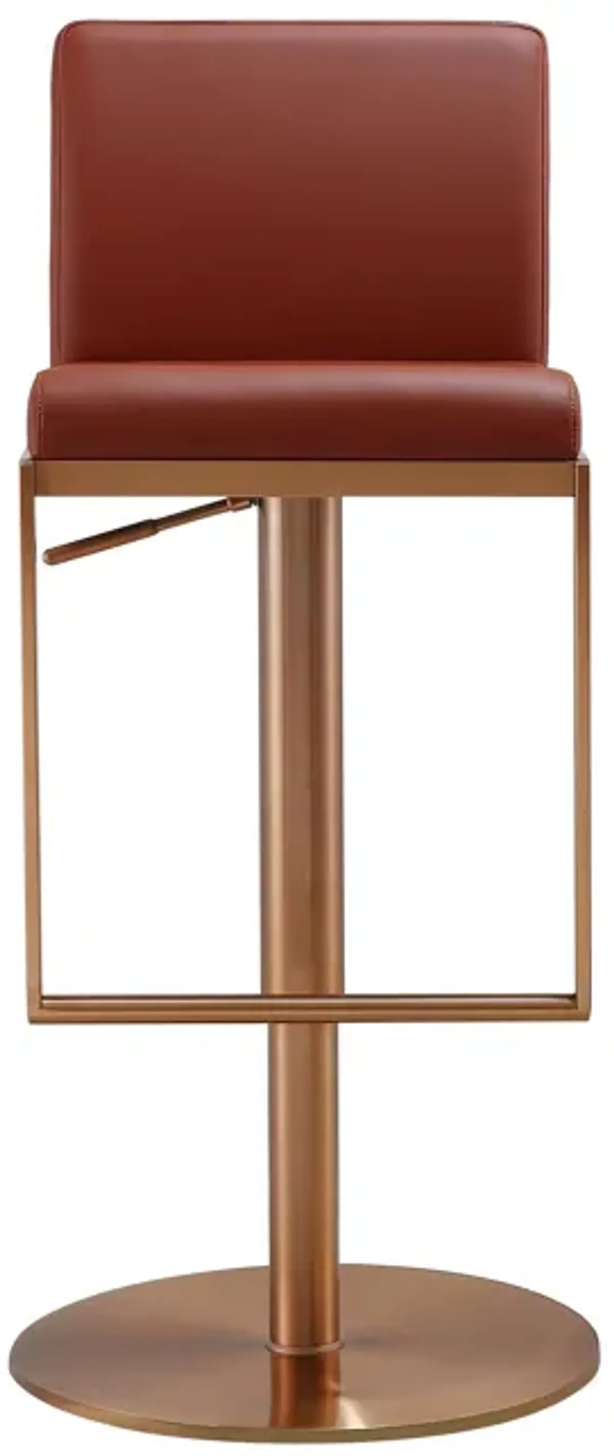 Sentinel Saddle Brown and Rose Gold Adjustable Stool