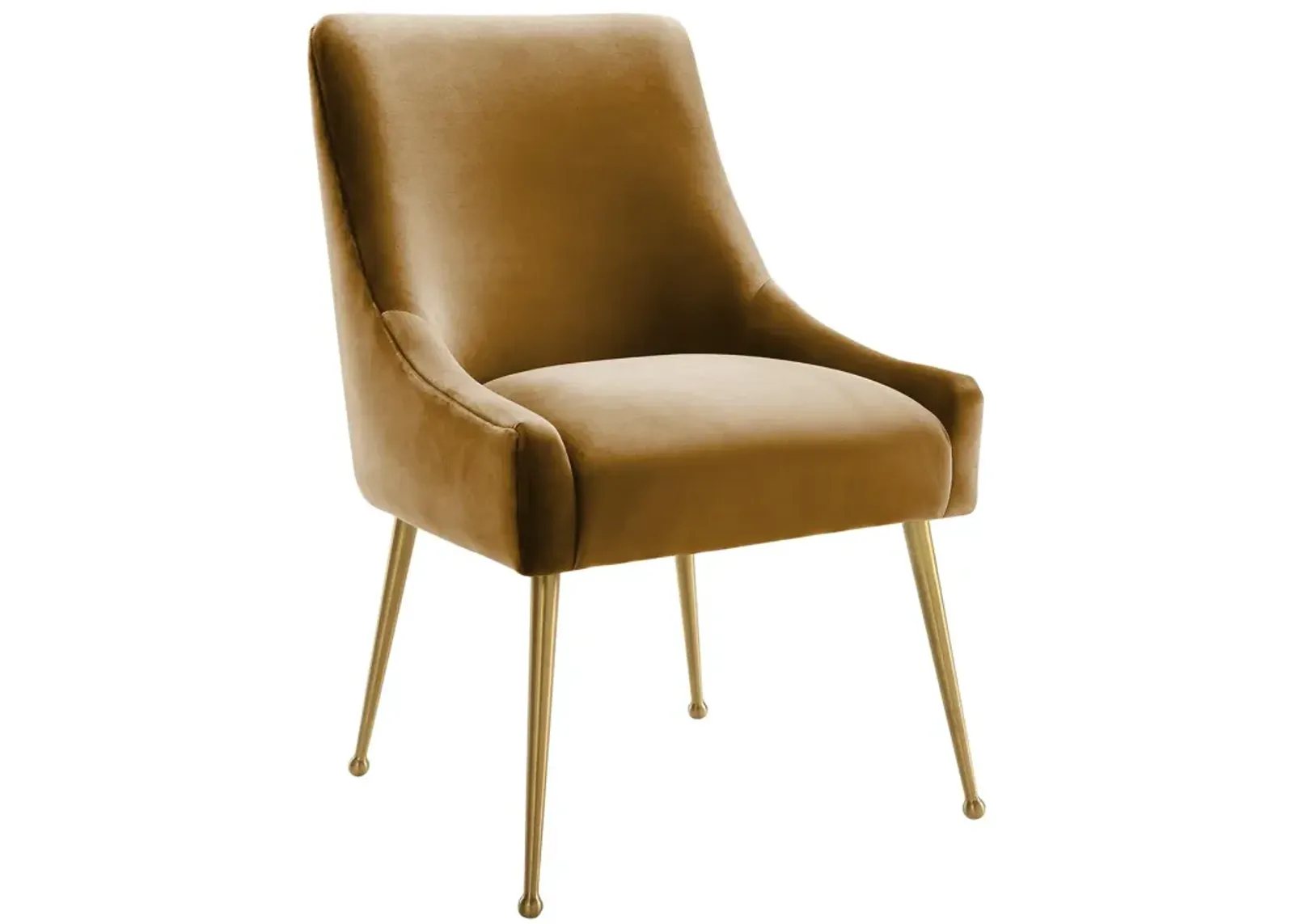 Beatrix Cognac Velvet Side Chair