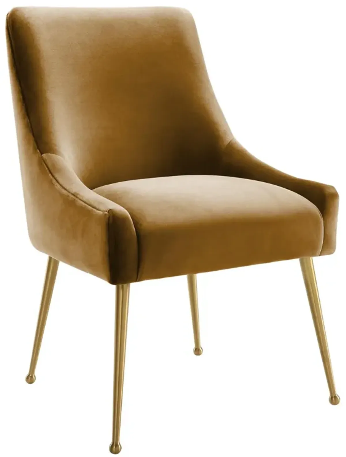 Beatrix Cognac Velvet Side Chair