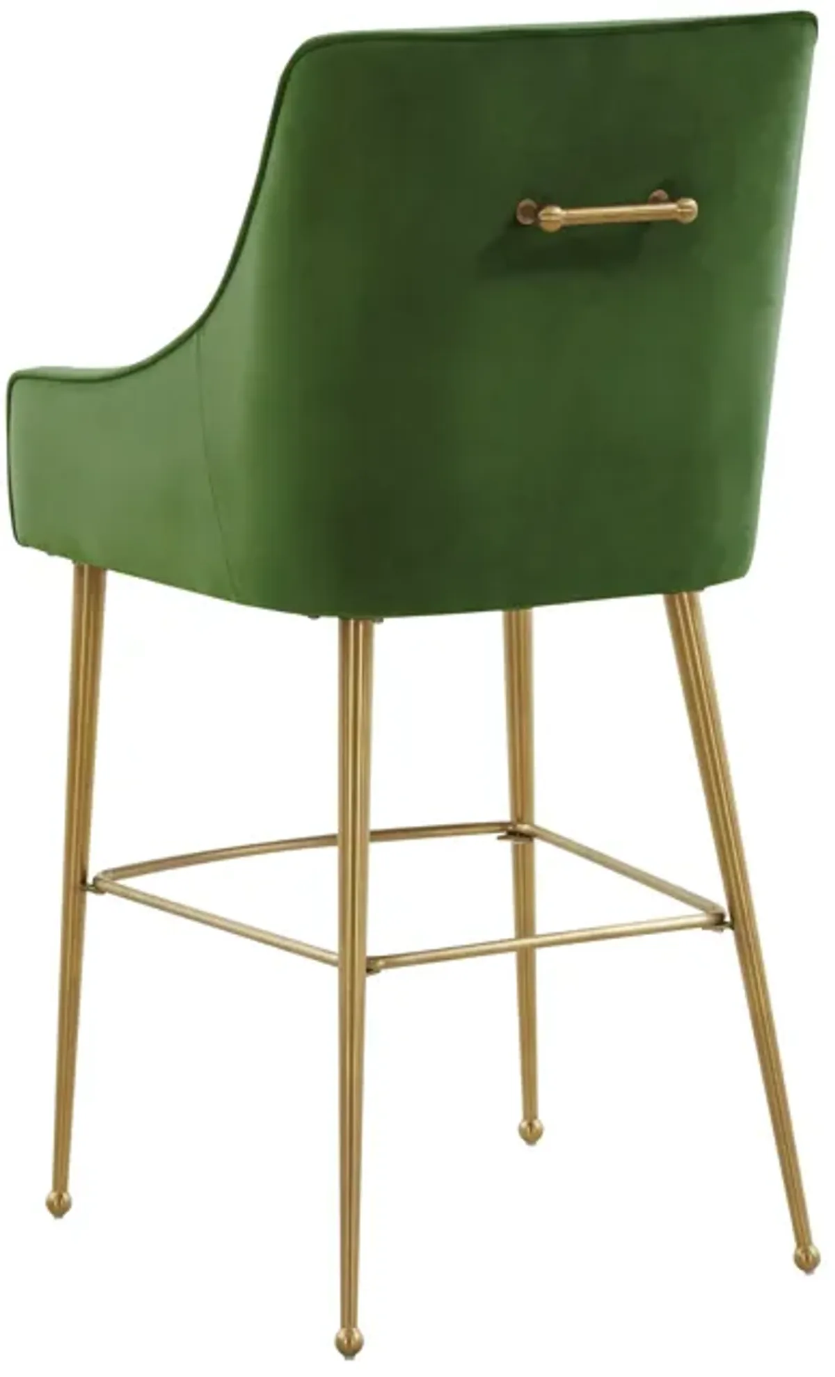 Beatrix Green Velvet Counter Stool - Gold Legs