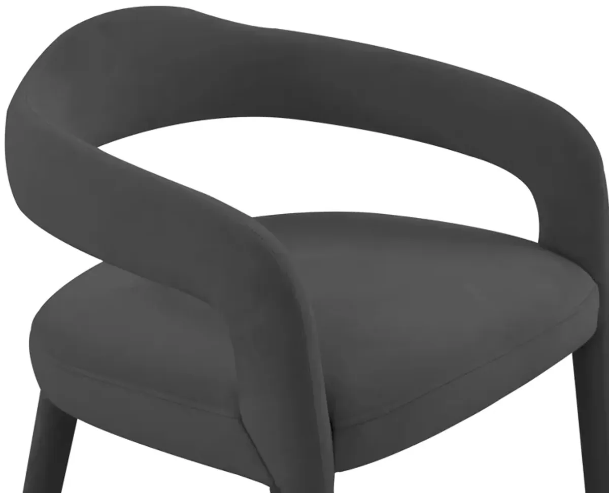 Lucia Black Velvet Dining Chair