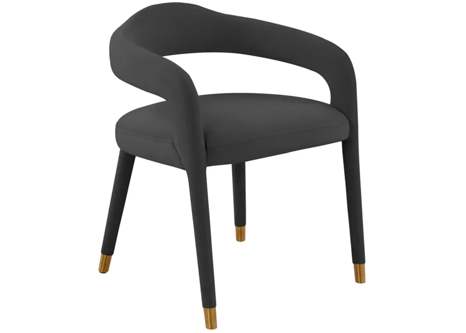 Lucia Black Velvet Dining Chair