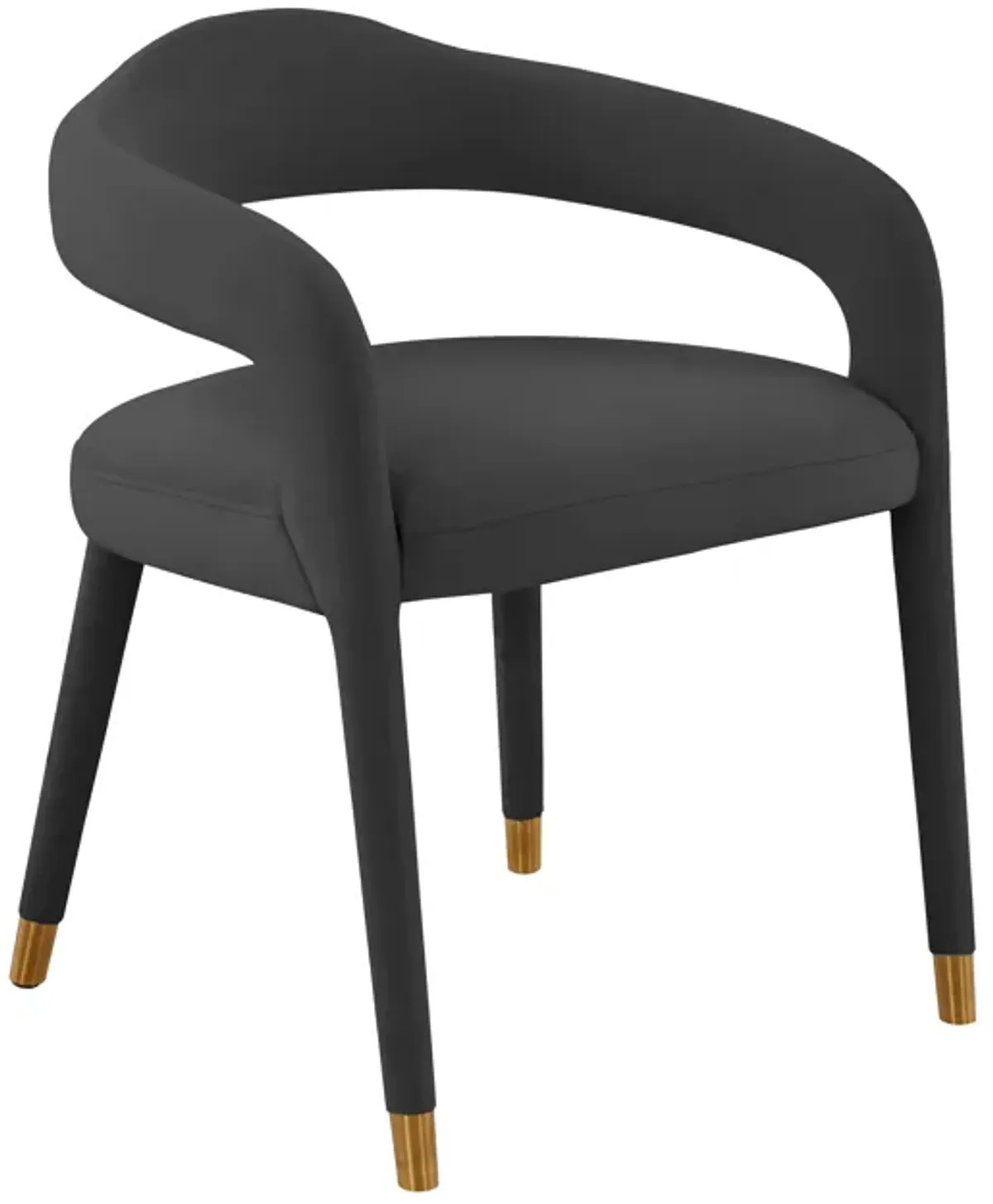 Lucia Black Velvet Dining Chair