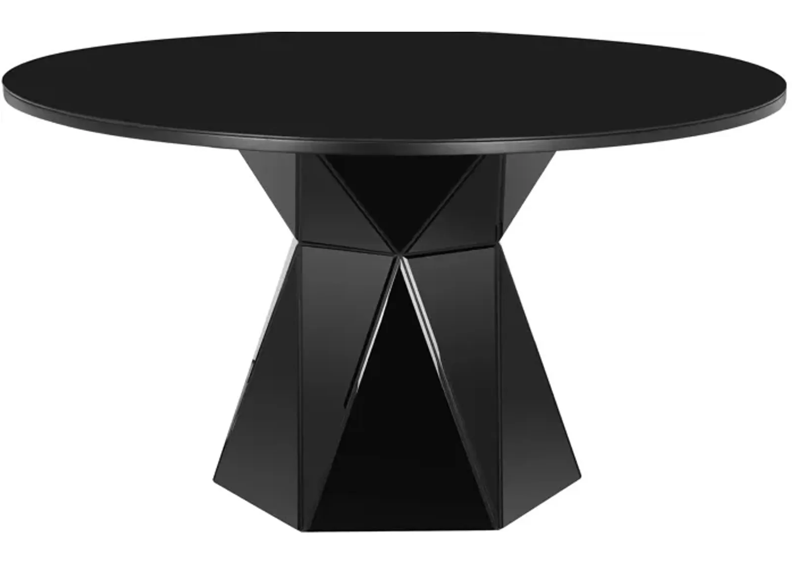 Iris Black Glass Dining Table