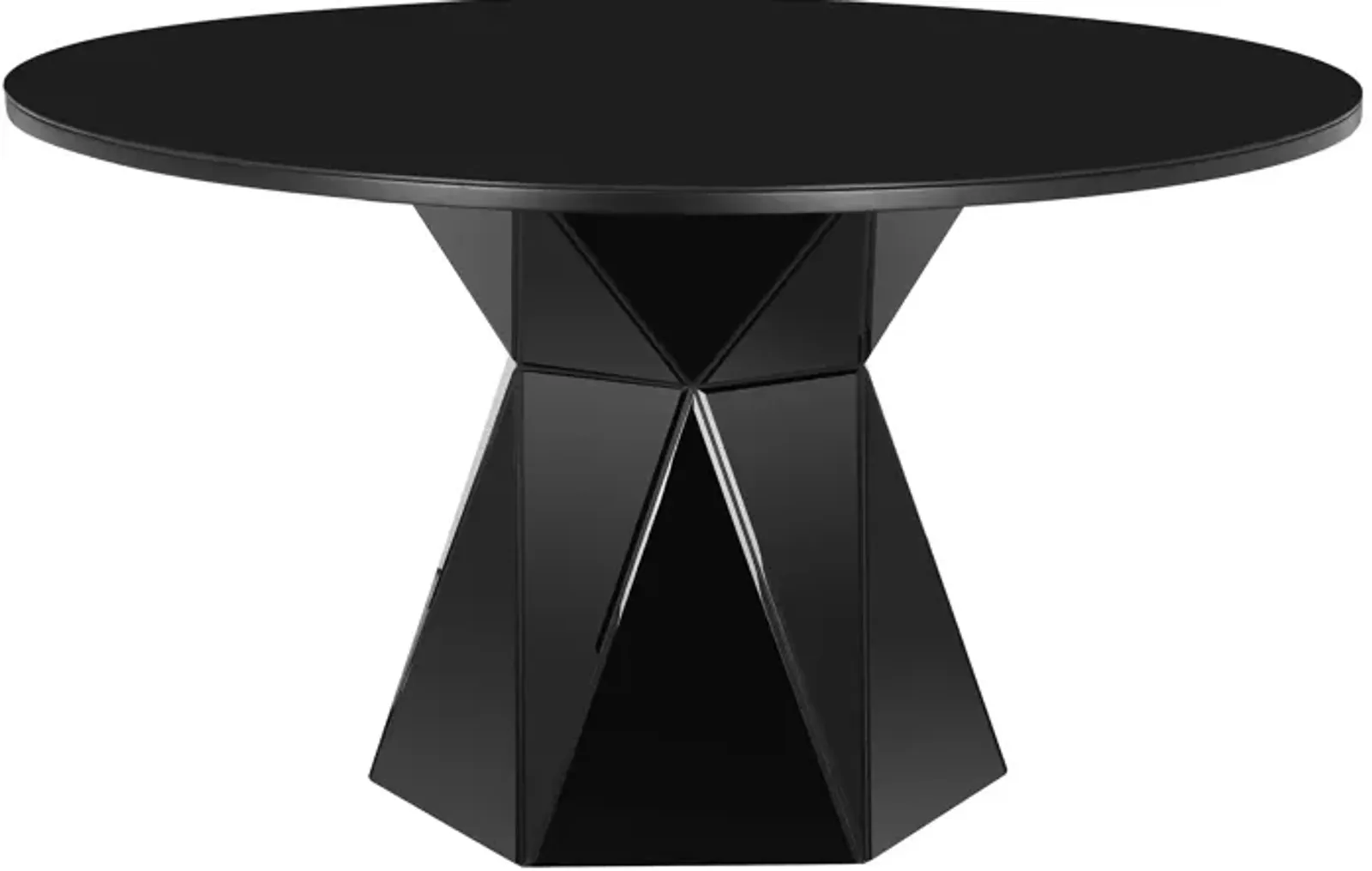 Iris Black Glass Dining Table