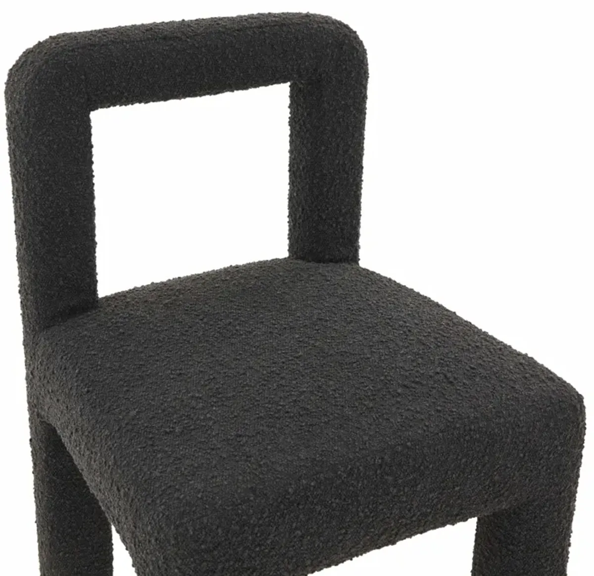 Hazel Black Boucle Dining Chair