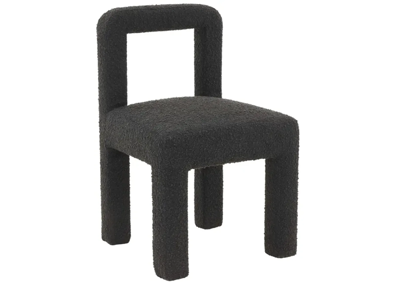 Hazel Black Boucle Dining Chair