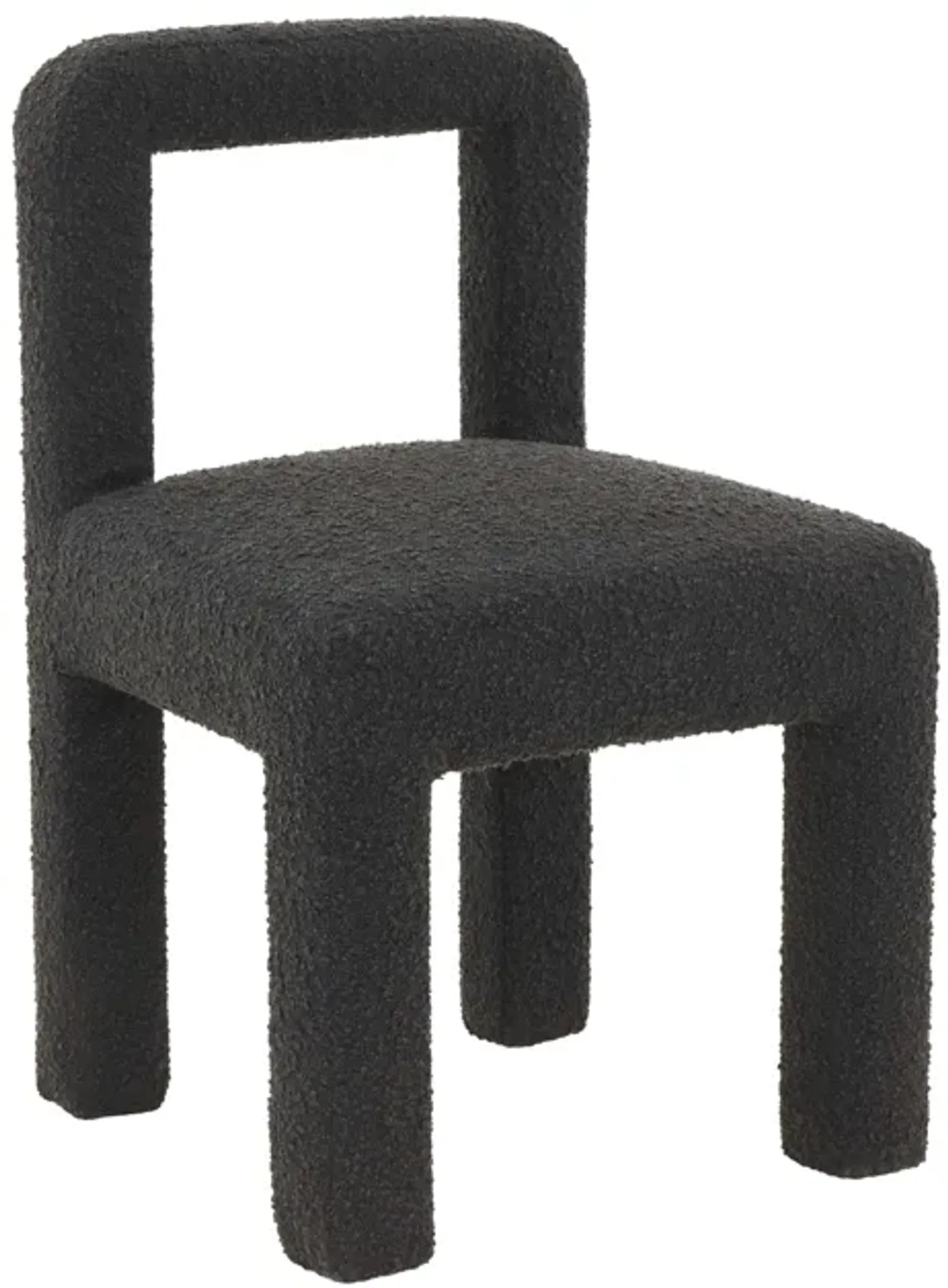 Hazel Black Boucle Dining Chair