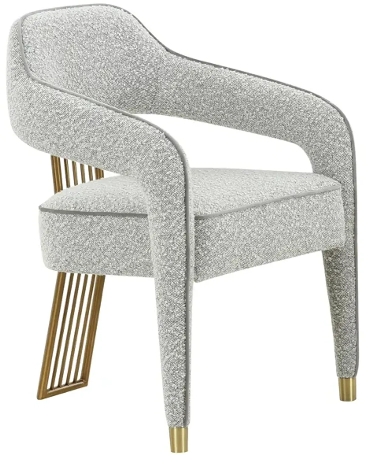 Corralis Speckled Grey Performance Boucle Dining Chair