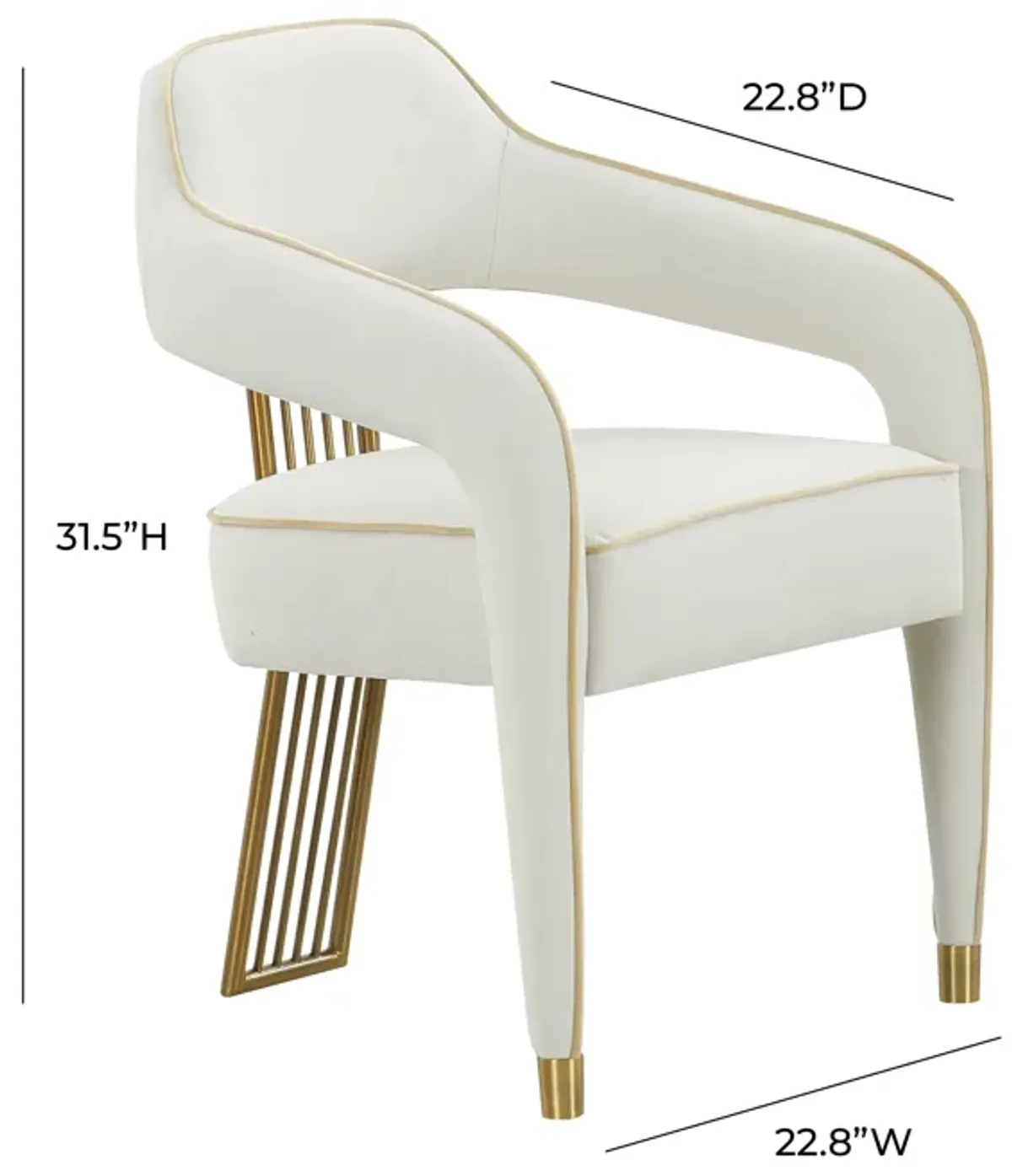 Corralis Cream Performance Linen Dining Chair