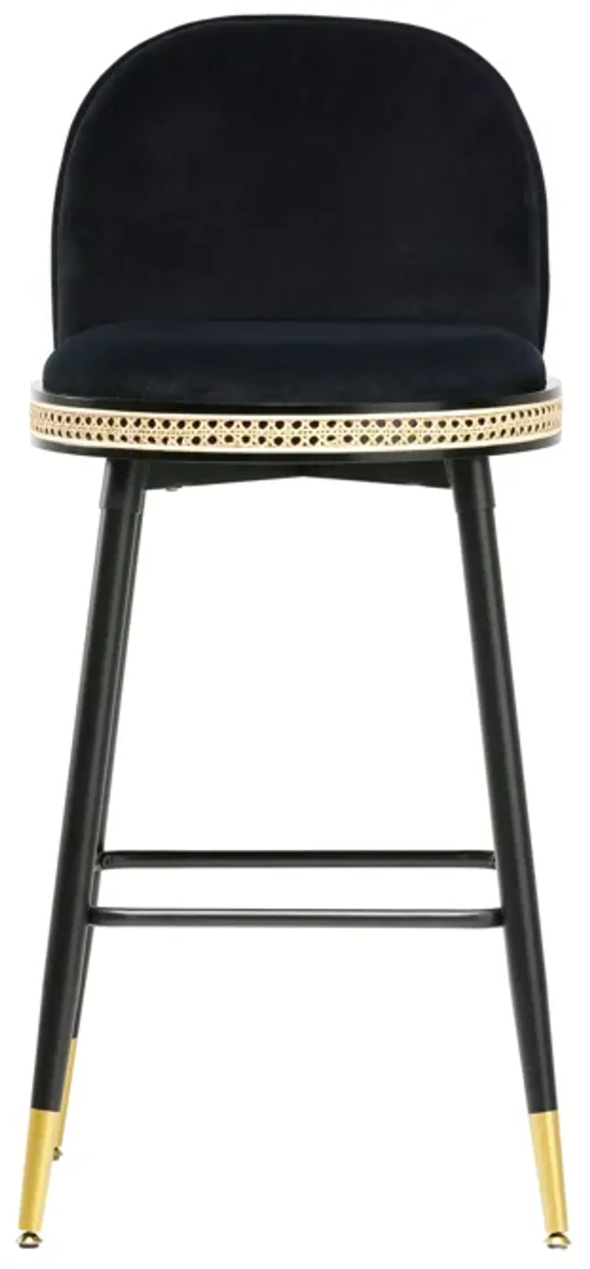 Harley Black Velvet Bar Stool