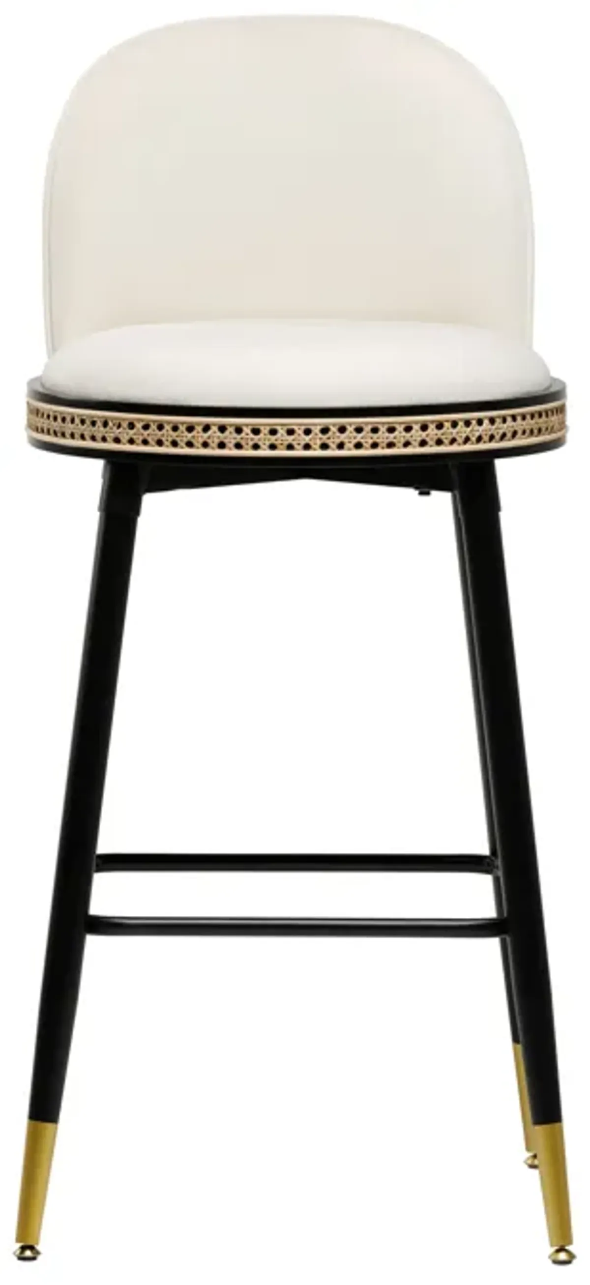 Harley Cream Velvet Bar Stool