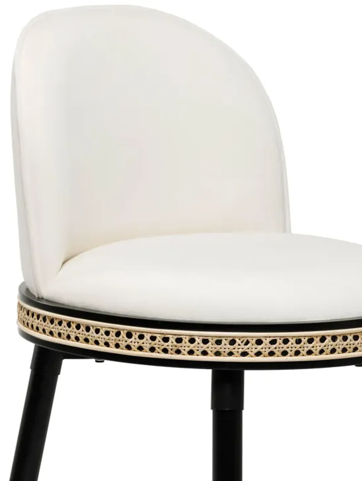 Harley Cream Velvet Bar Stool