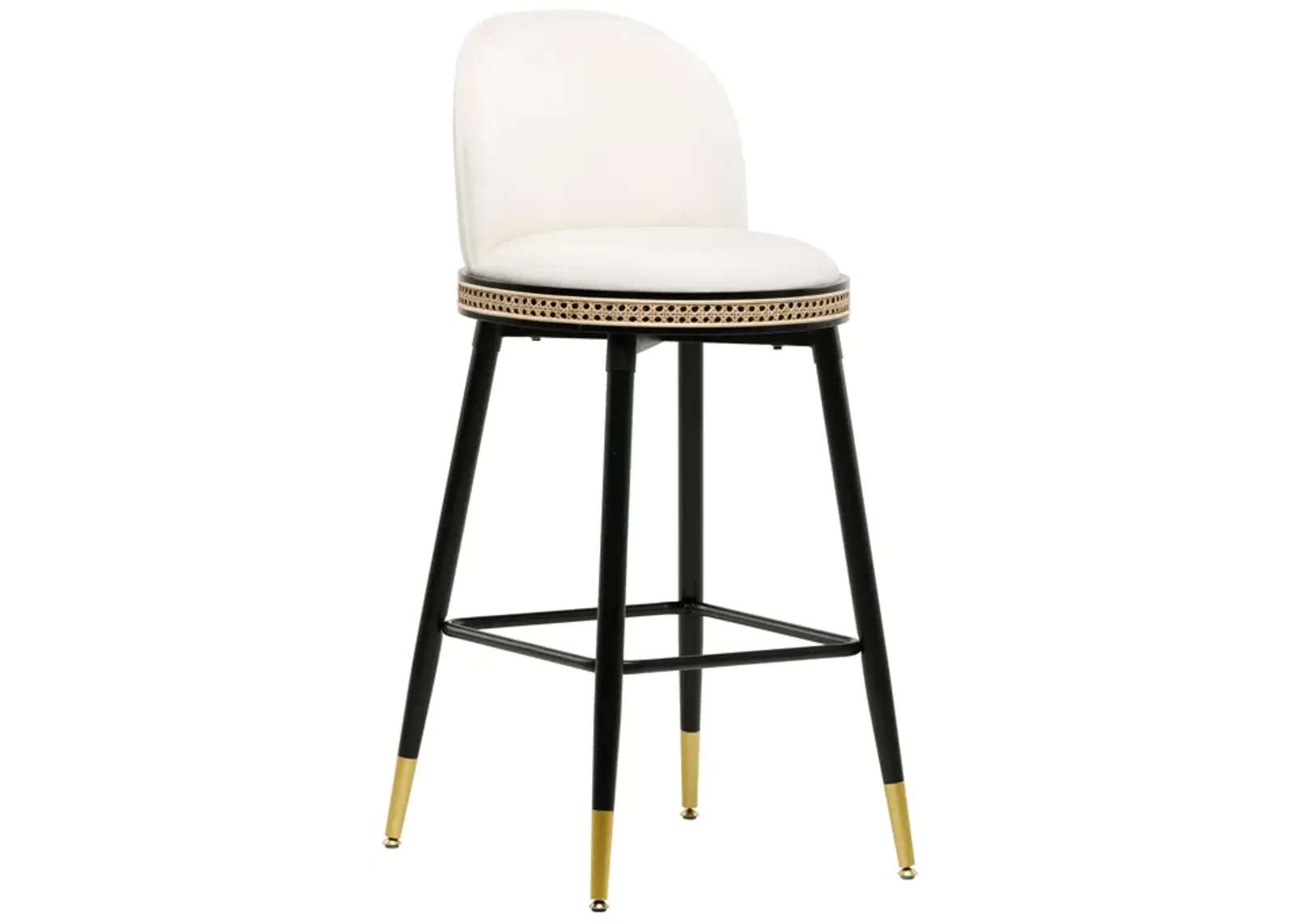 Harley Cream Velvet Bar Stool