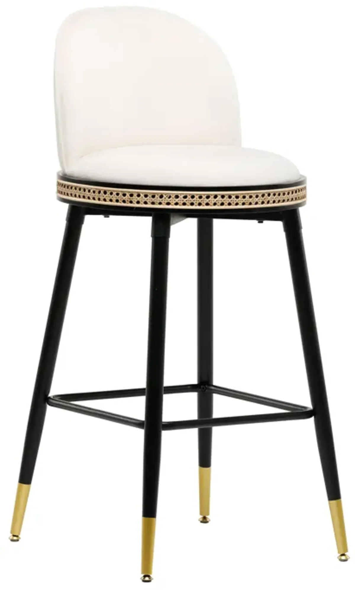 Harley Cream Velvet Bar Stool