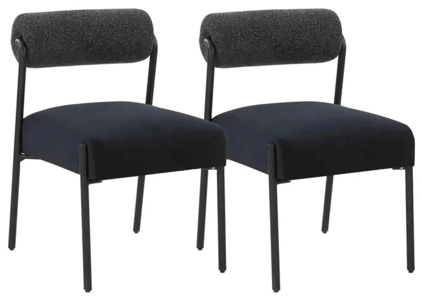 Jolene Black Velvet Dining Chair - Set of 2