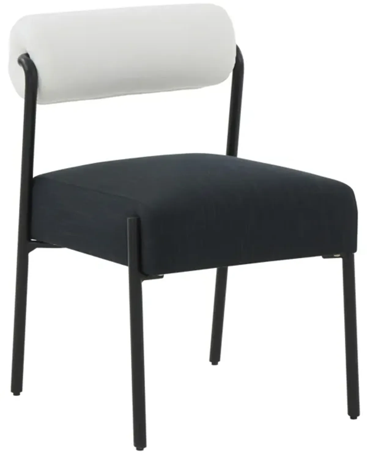 Jolene Cream and Black Performance Linen Dining Chair - Set of 2