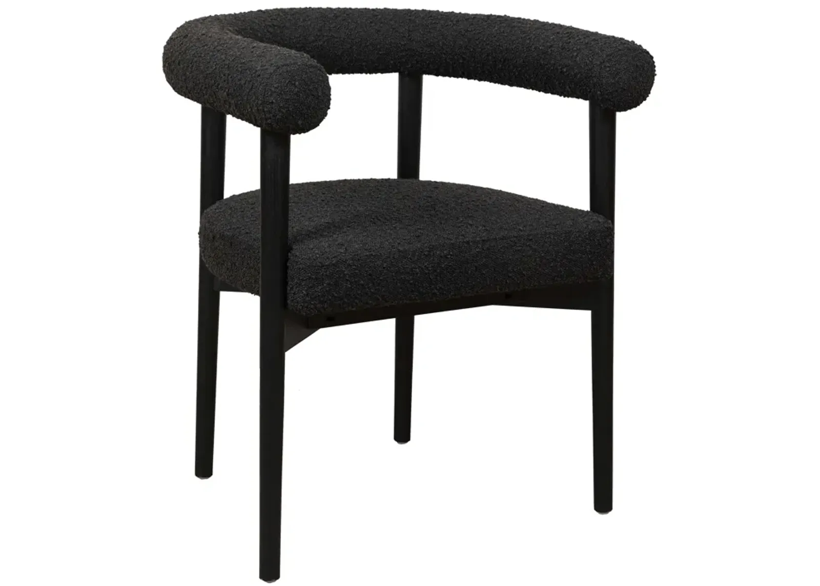 Spara Black Performance Boucle Dining Chair