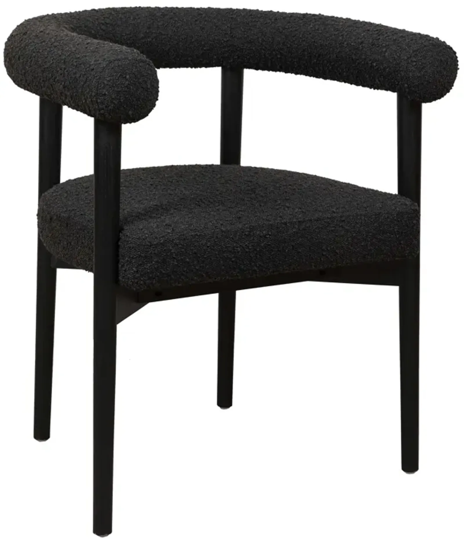 Spara Black Performance Boucle Dining Chair