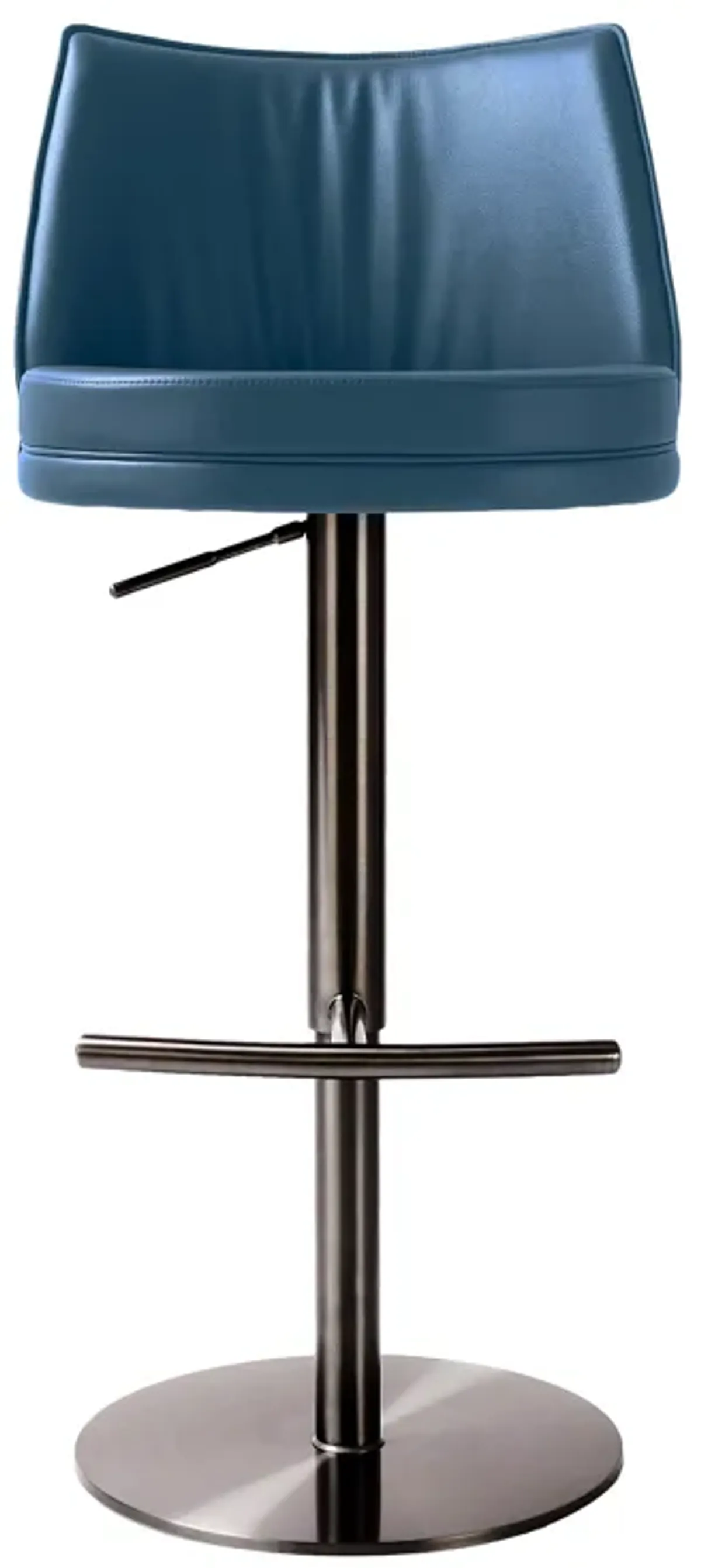 Gala Blue Performance Vegan Leather on Adjustable Stool