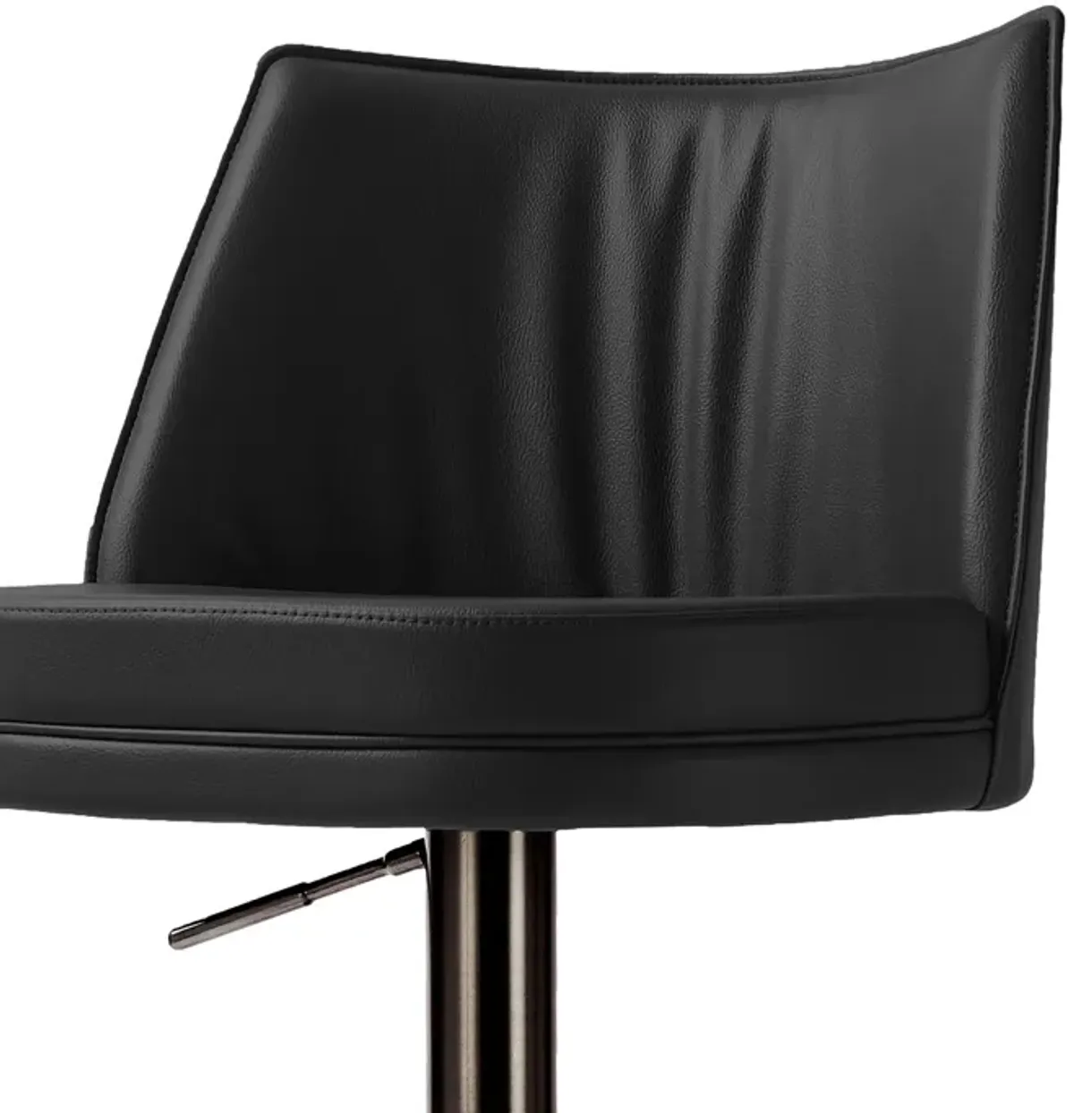 Gala Black Performance Vegan Leather on Adjustable Stool