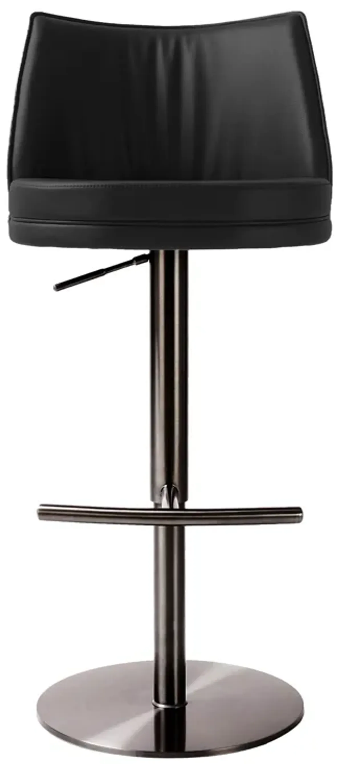 Gala Black Performance Vegan Leather on Adjustable Stool