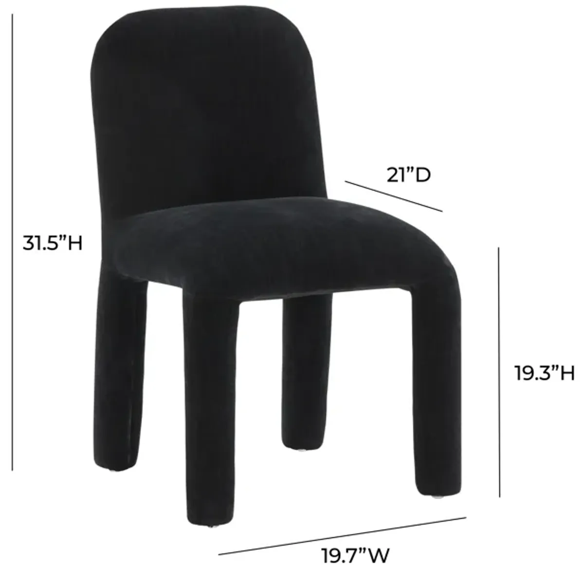 Georgia Midnight Performance Chenille Dining Chair