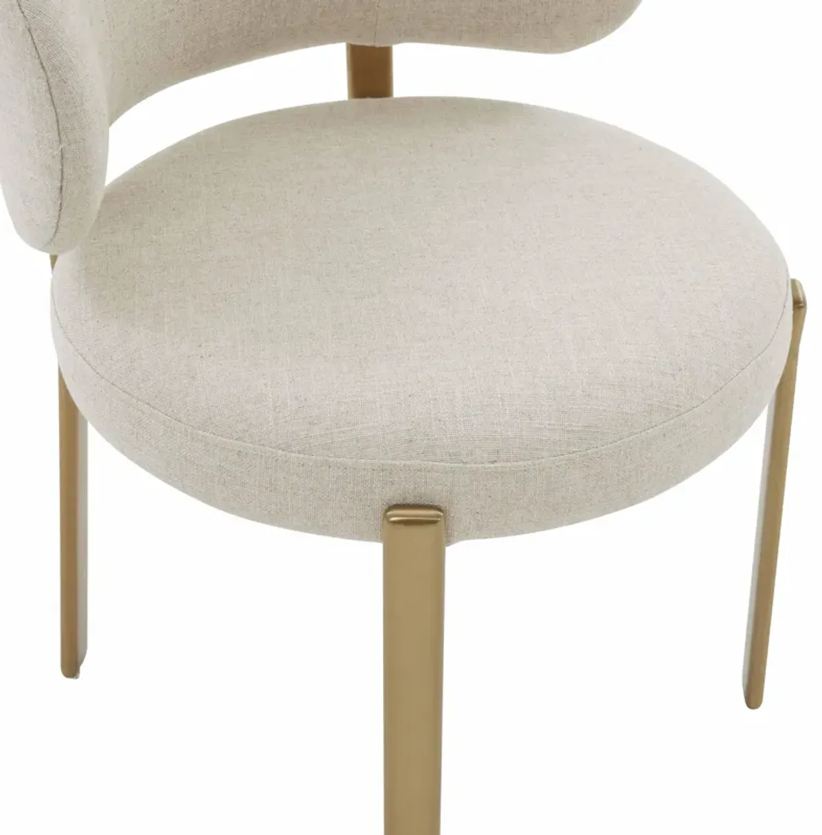 Margaret Cream Performance Linen Dining Chair