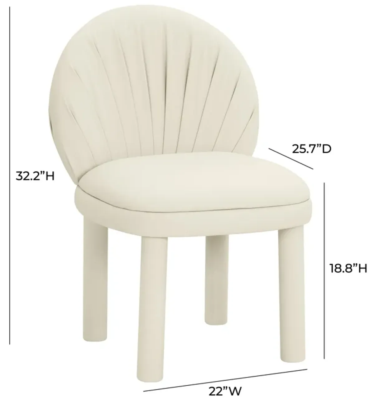 Aliyah Cream Performance Vegan Leather Dining Chair