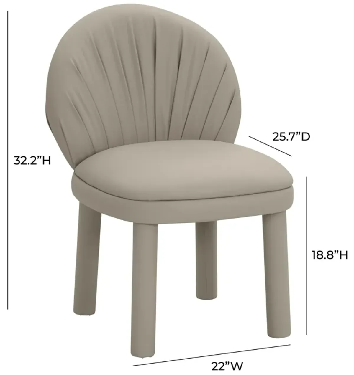 Aliyah Grey Performance Vegan Leather Dining Chair