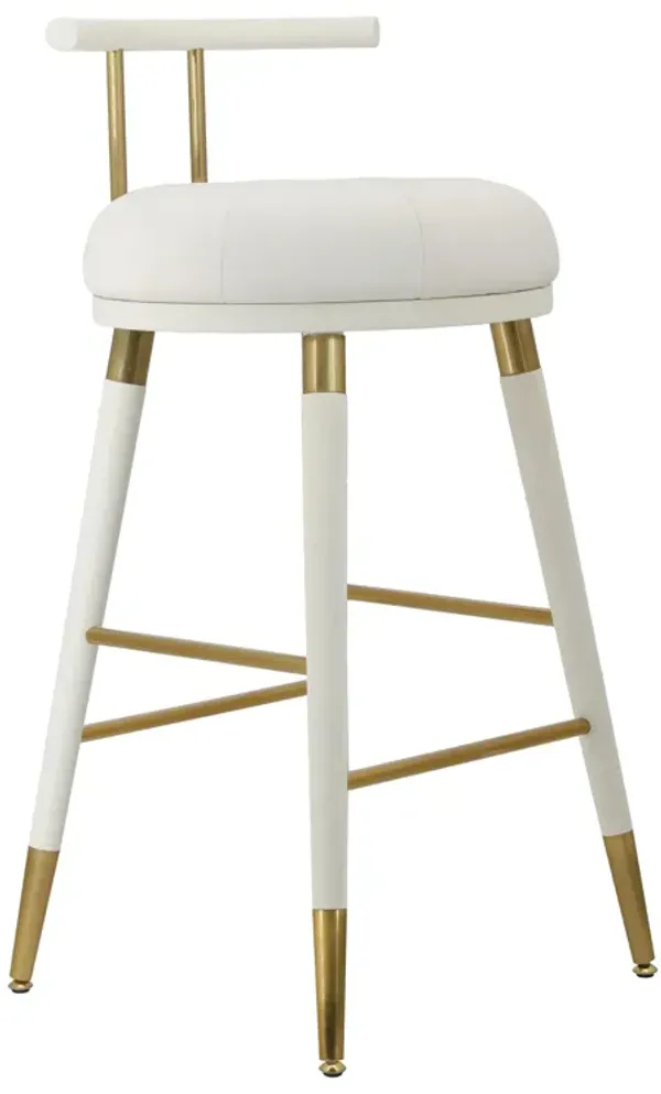 Juniper White Performance Vegan Leather Counter Stool