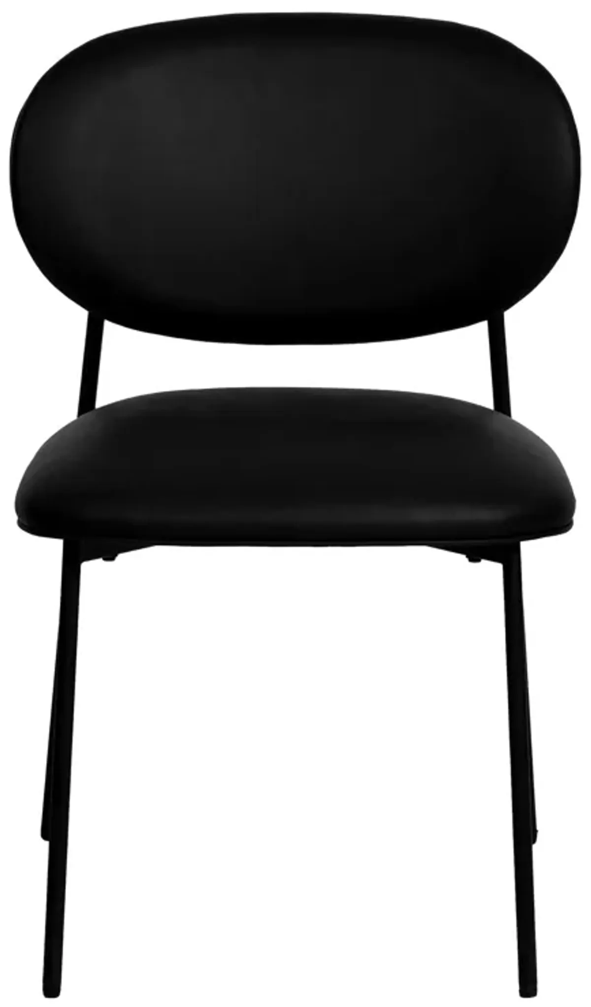 McKenzie Black Performance Vegan Leather Stackable Dining Chair - Set of 2