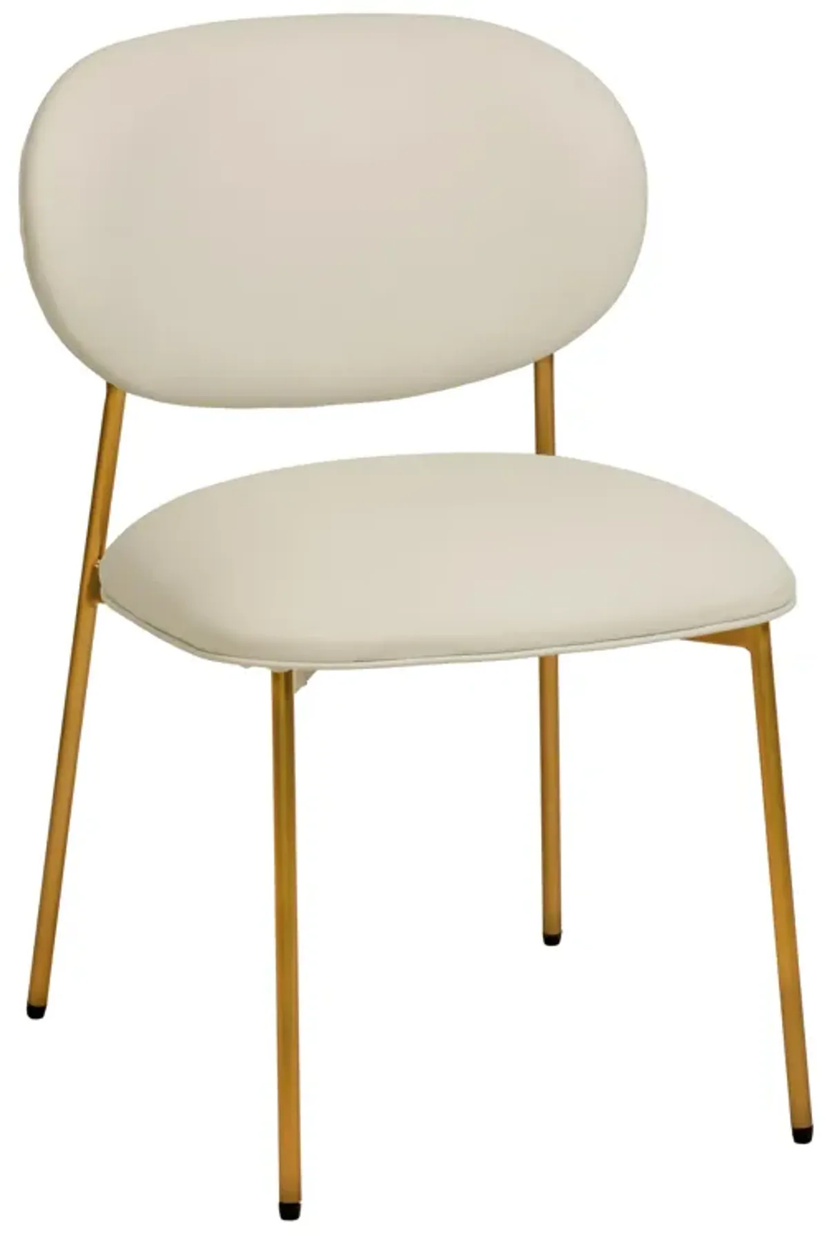 McKenzie Cream Performance Vegan Leather Stackable Dining Chair - Set of 2