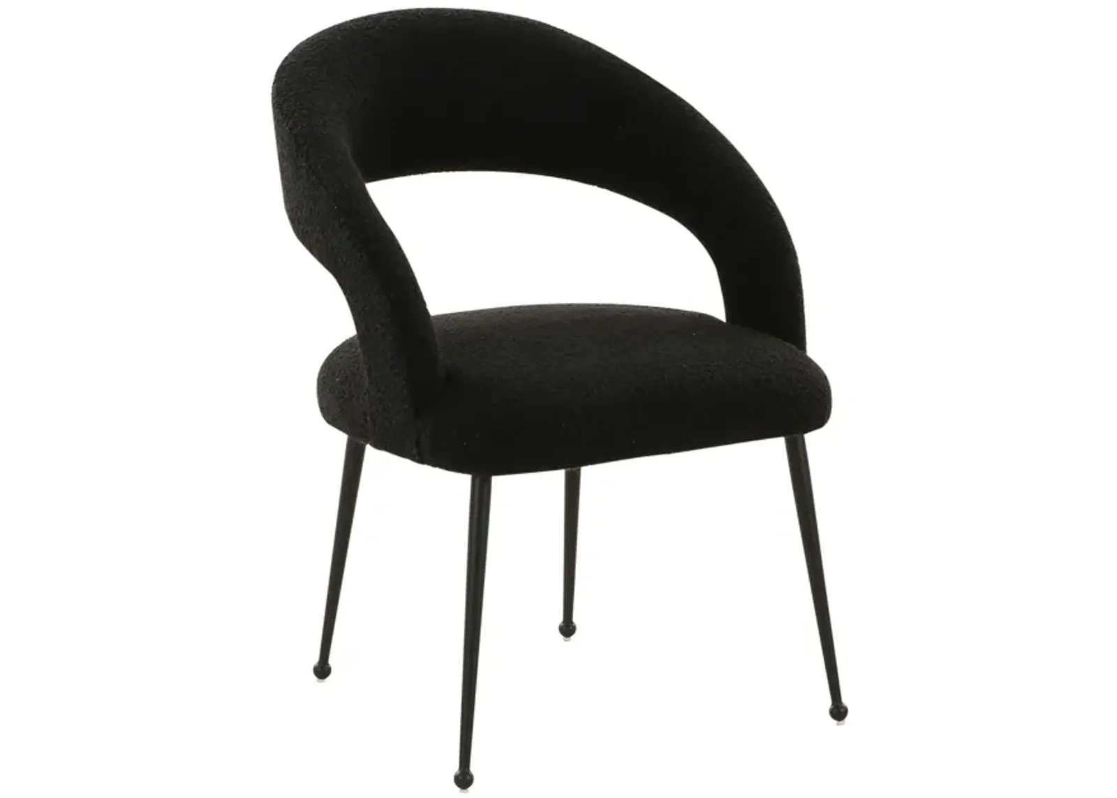 Rocco Black Performance Boucle Dining Chair