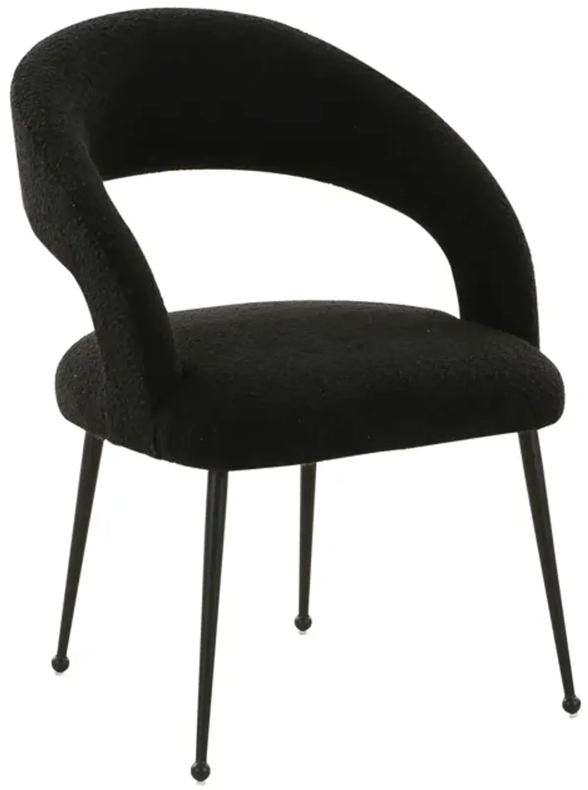 Rocco Black Performance Boucle Dining Chair